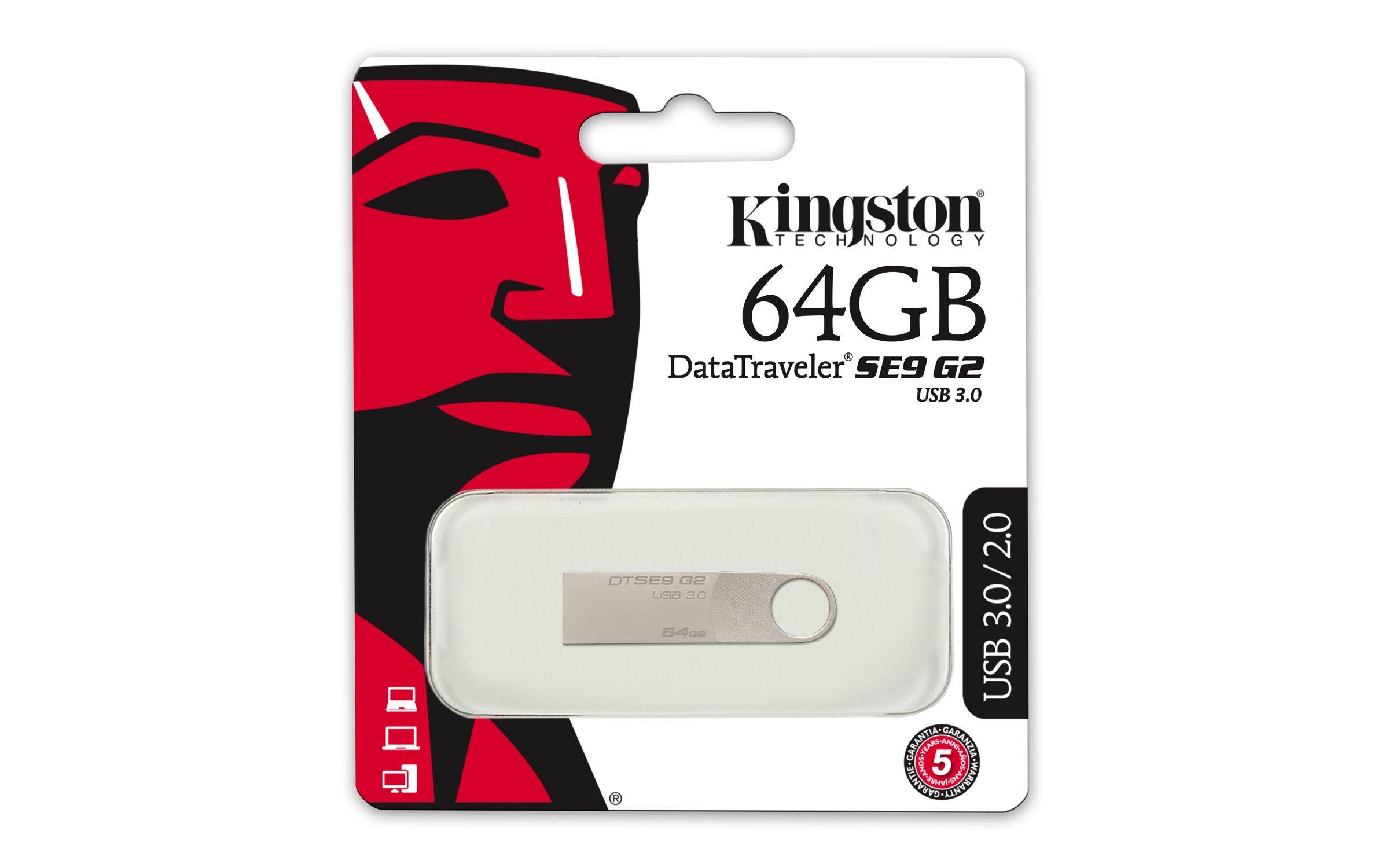 KINGSTON TECHNOLOGY  Kingston Technology DataTraveler SE9 G2 64GB USB-Stick USB Typ-A 3.2 Gen 1 (3.1 Gen 1) Silber 