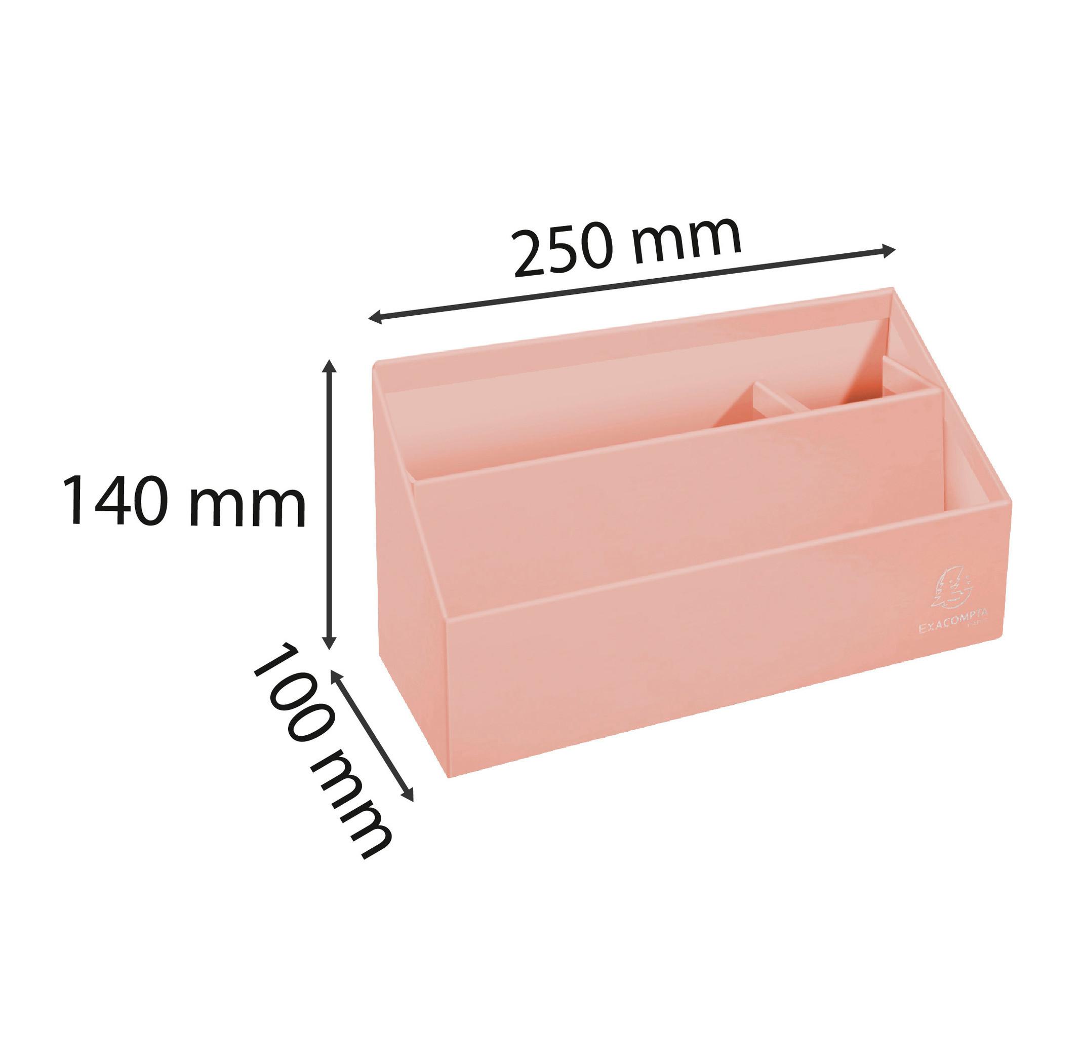 Exacompta Sorter/Briefständer mit 3 Fächern aus Karton, Aquarel - x 4  