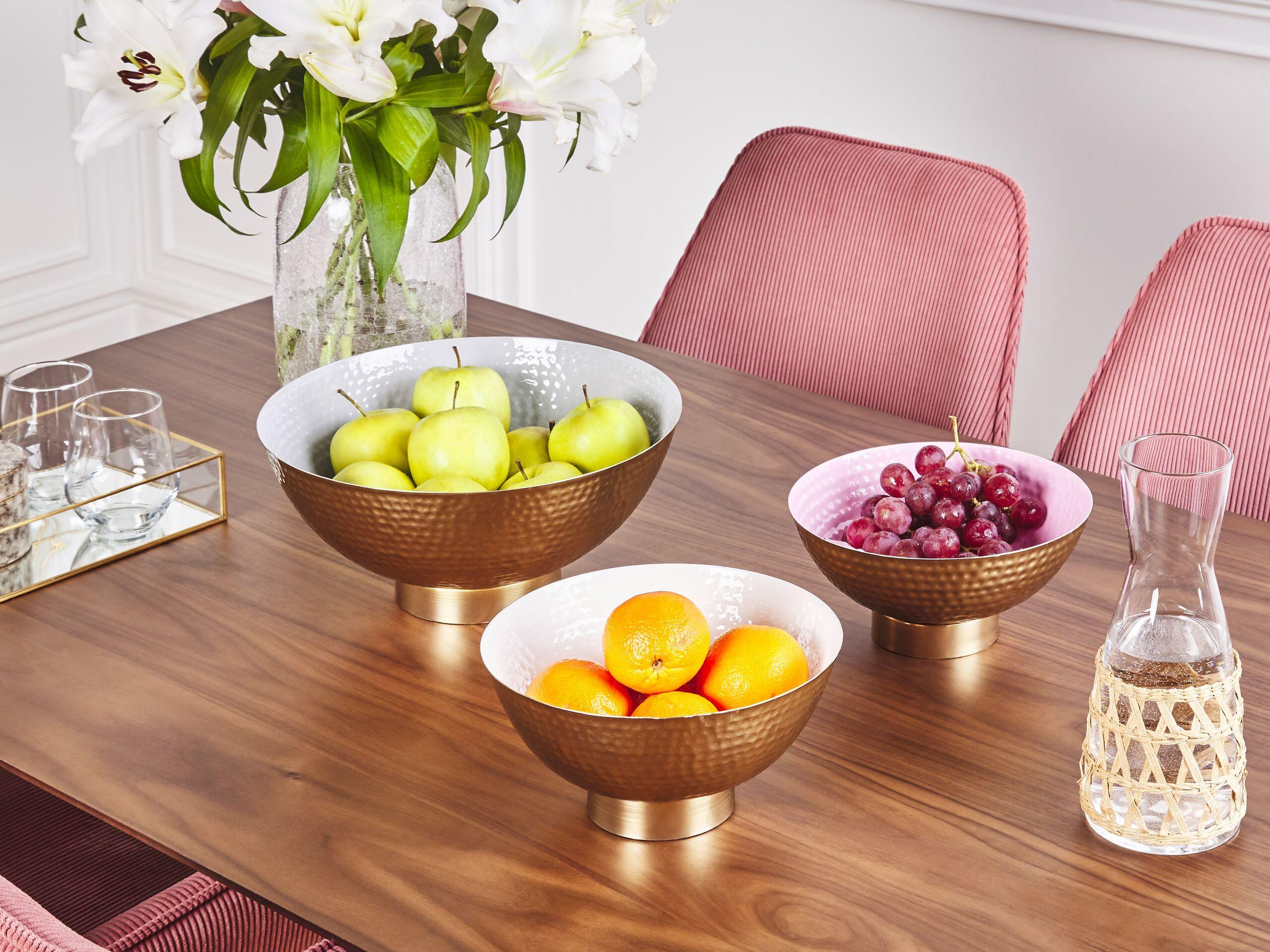 Beliani Dekoschalen 3er Set aus Eisen Modern BARU  