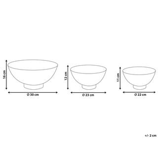 Beliani Dekoschalen 3er Set aus Eisen Modern BARU  