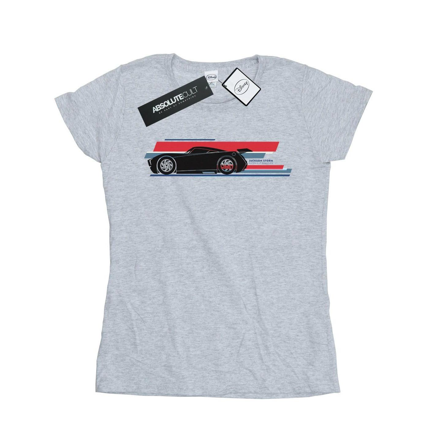 Image of Cars Jackson Storm Stripes Tshirt Damen Grau XXL