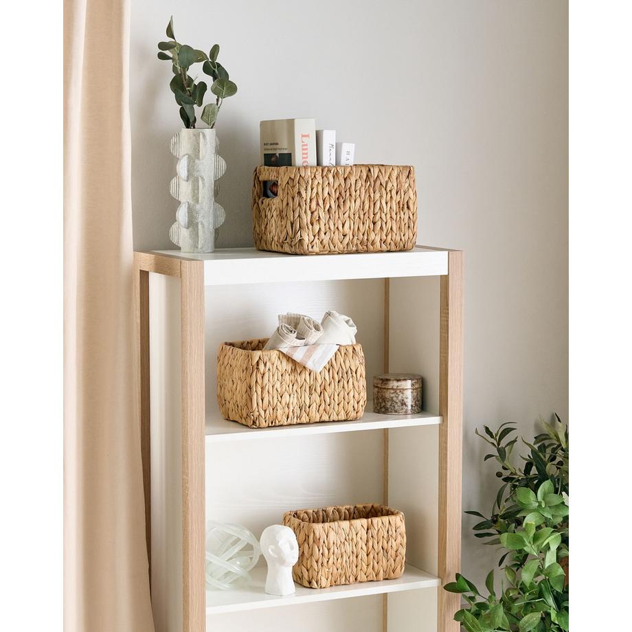 Beliani Korb en Fibre de jacinthe d'eau Rustique HANOI  