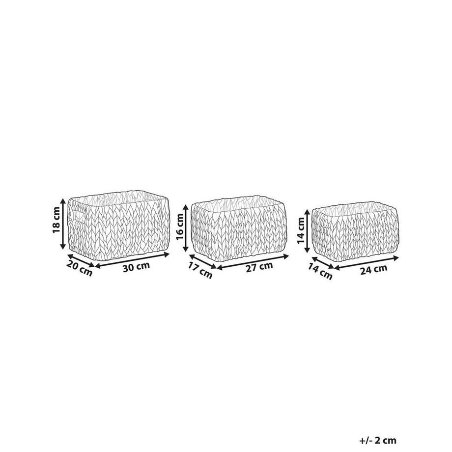 Beliani Korb en Fibre de jacinthe d'eau Rustique HANOI  