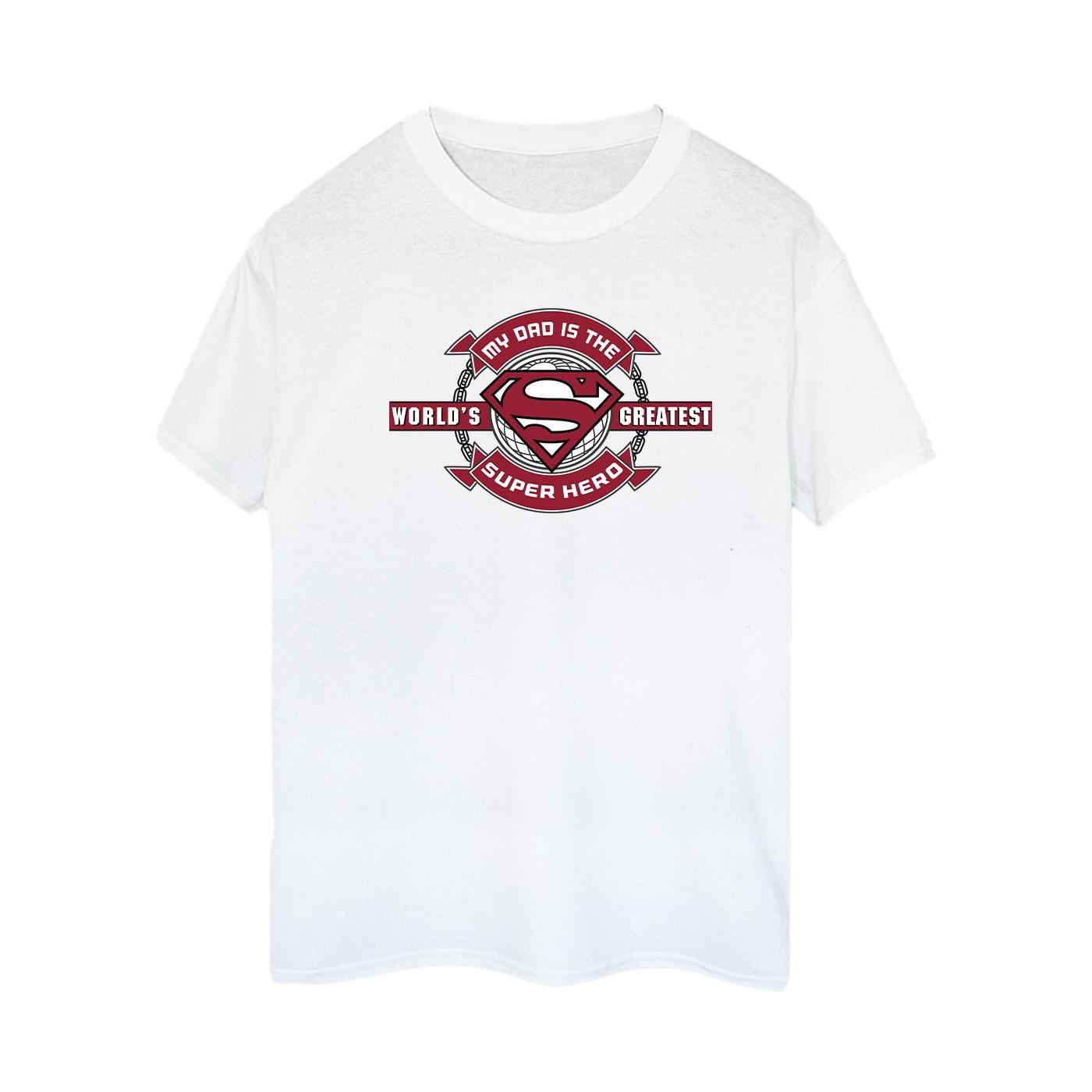 Image of Superman Super Hero Tshirt Damen Weiss M