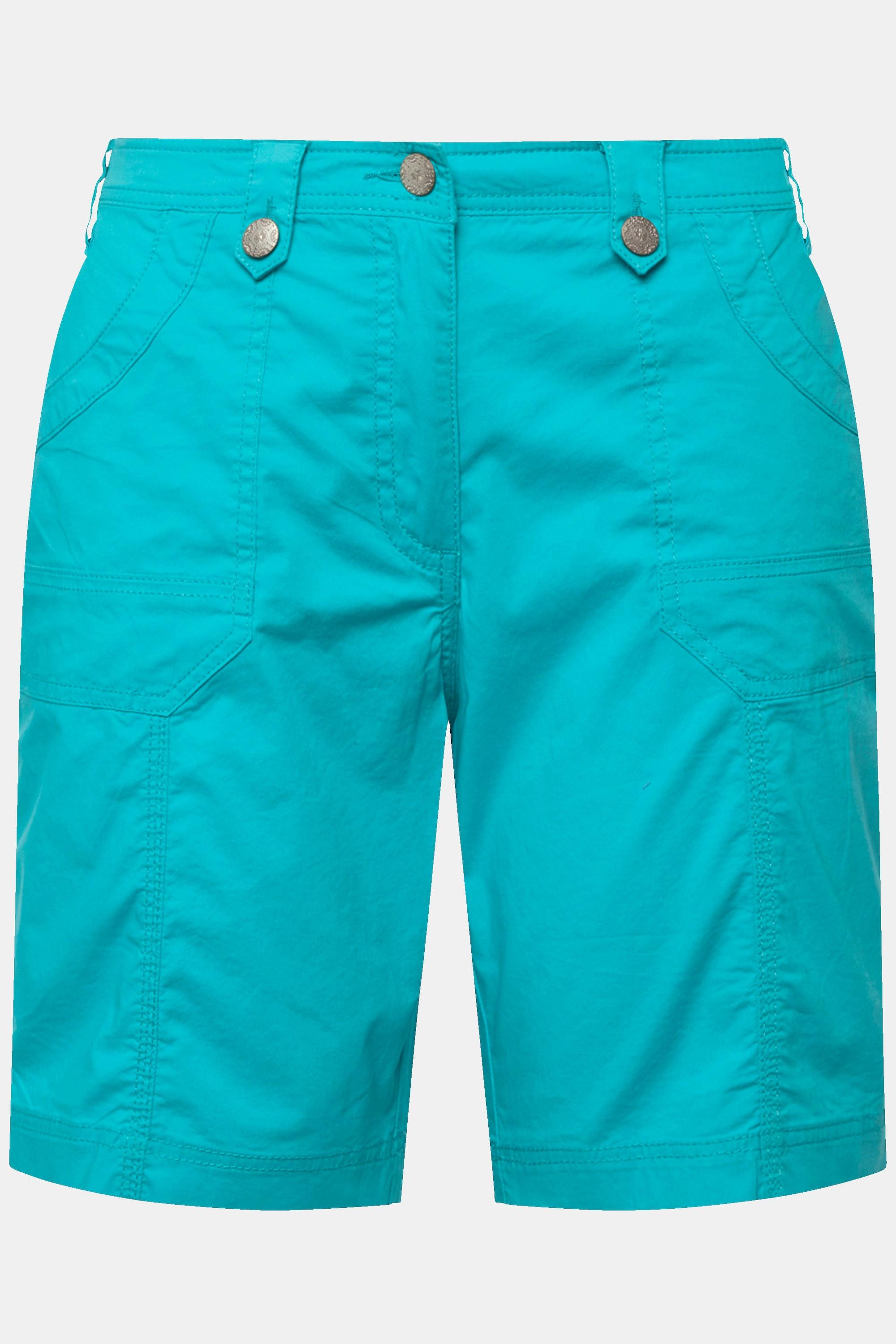 Ulla Popken  Cargo-Bermuda, Komfortbund, 4-Pocket-Schnitt 