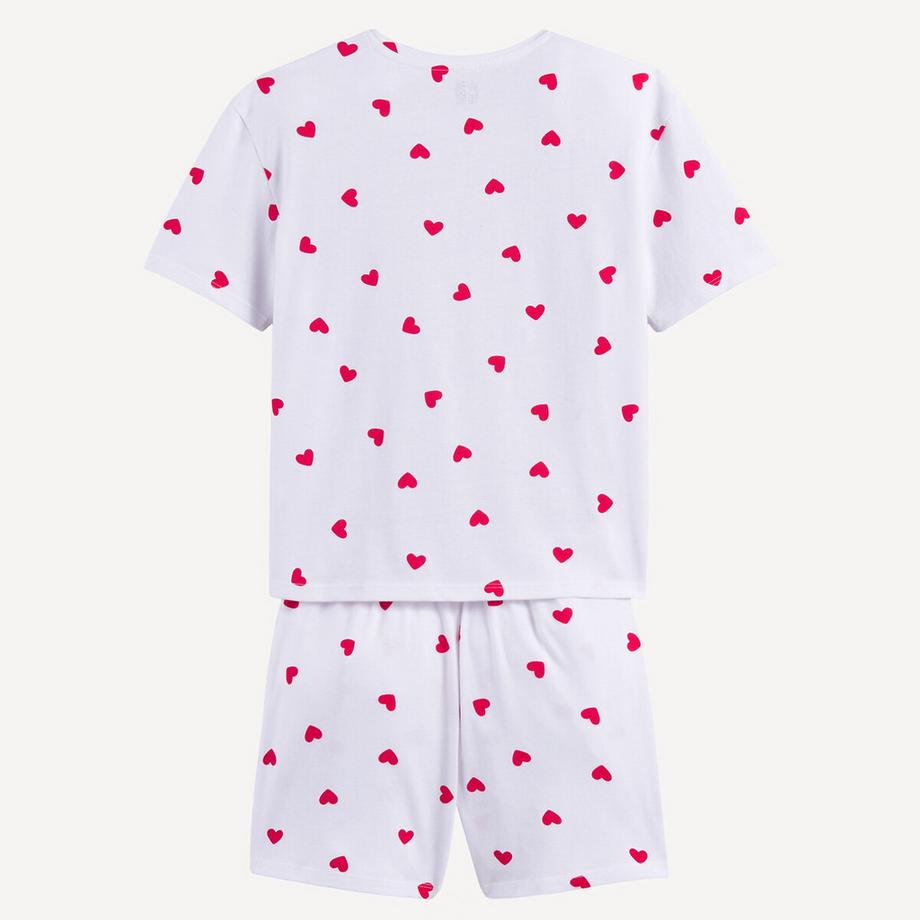La Redoute Collections  Pyjashort imprimé coeurs en coton 