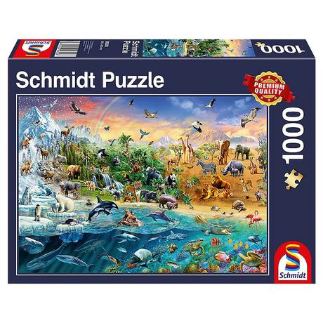 Schmidt  Puzzle Die Welt der Tiere (1000Teile) 