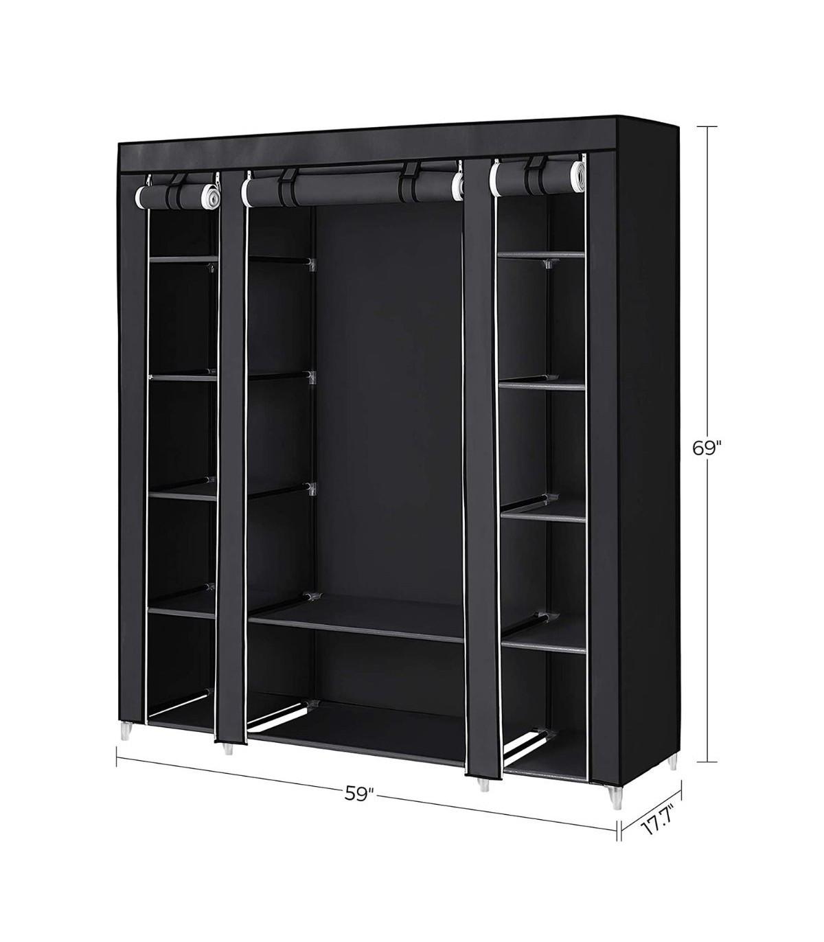 Calicosy Armadio in tessuto di grande capacità con copertura antipolvere  