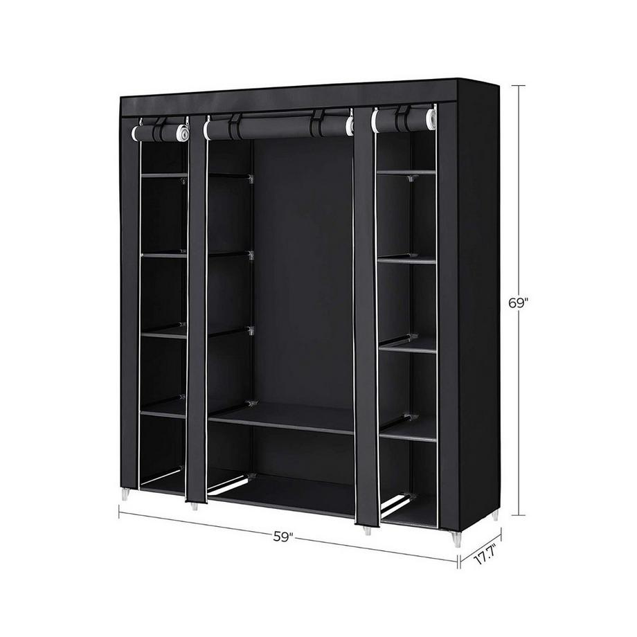 Calicosy Armadio in tessuto di grande capacità con copertura antipolvere  