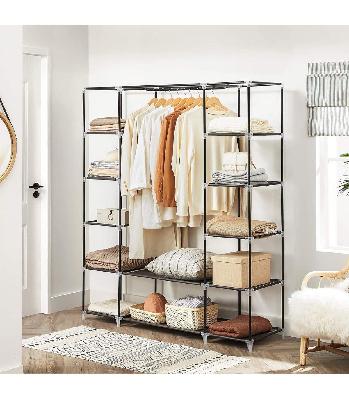 Calicosy Armadio in tessuto di grande capacità con copertura antipolvere  