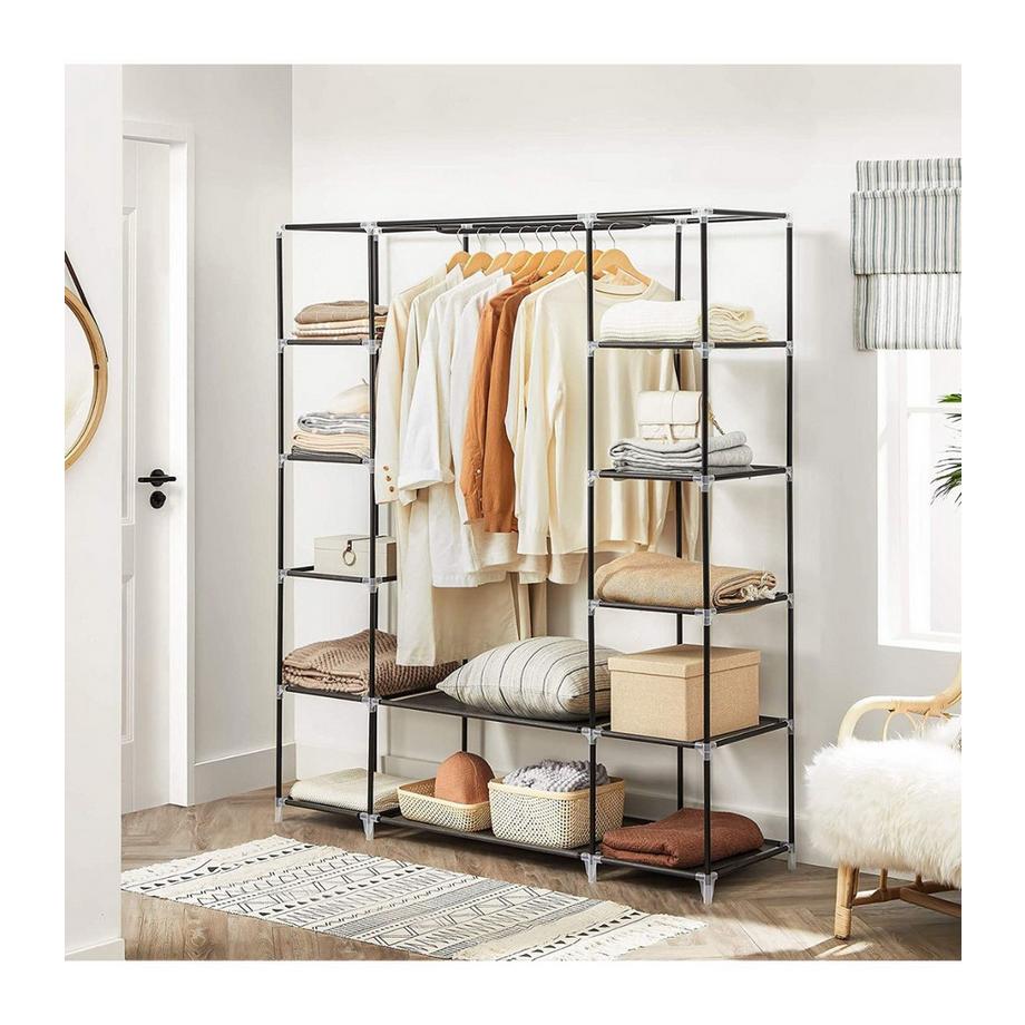 Calicosy Armadio in tessuto di grande capacità con copertura antipolvere  