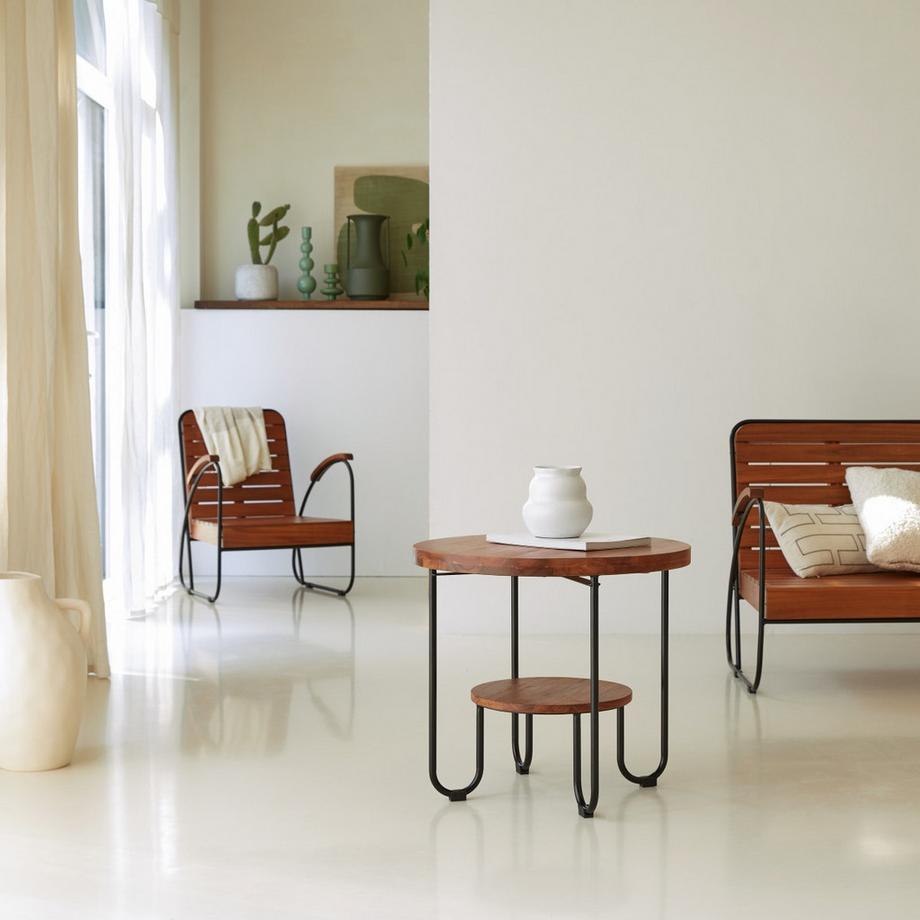 Tikamoon Couchtisch Key Wood aus massivem Akazienholz Key Wood  