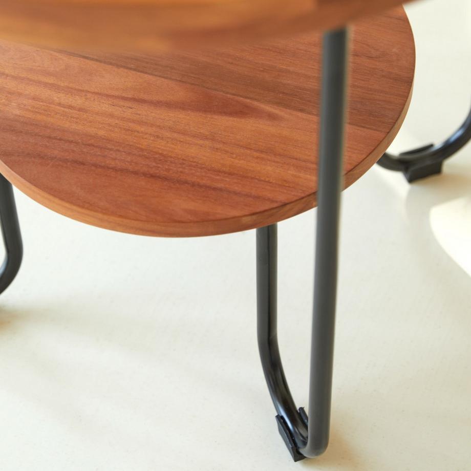 Tikamoon Couchtisch Key Wood aus massivem Akazienholz Key Wood  