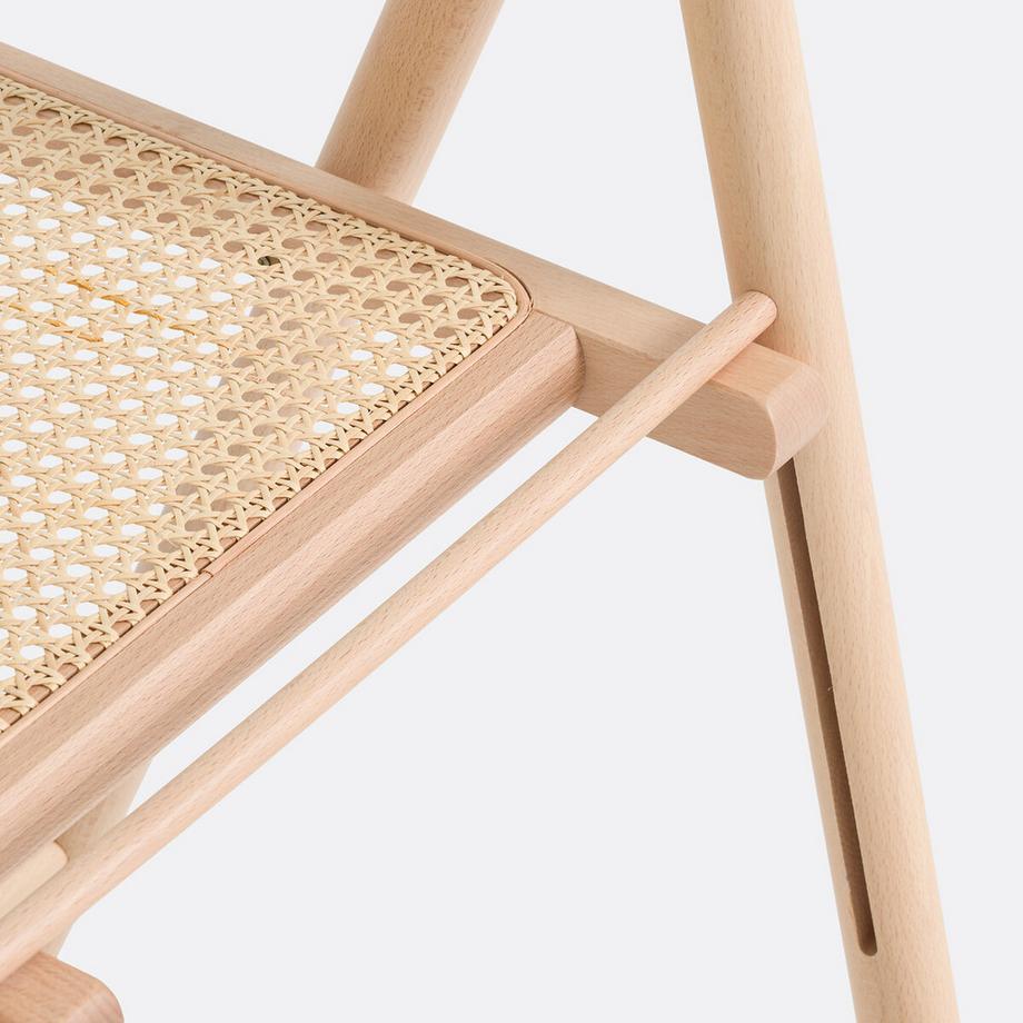 La Redoute Intérieurs Lot de 2 chaises pliantes hêtre et cannage  