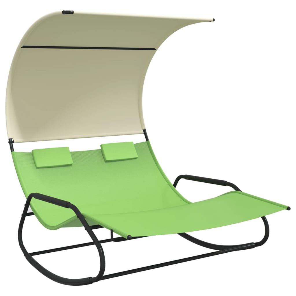 VidaXL Chaise longue double tissu  