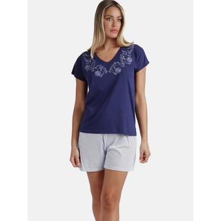 Admas  Pyjama Shorts T-Shirt Blue And Bleu Mod 