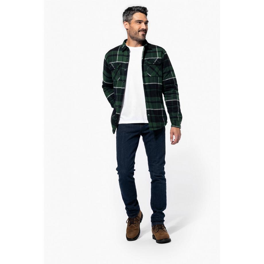Kariban Surchemise Carreaux Doublée Sherpa  