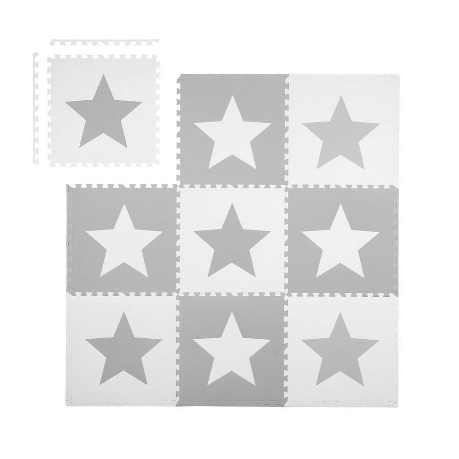 B2X  Grand puzzle de sol en mousse Échiquier 180x180 cm 9 parties - Etoiles 