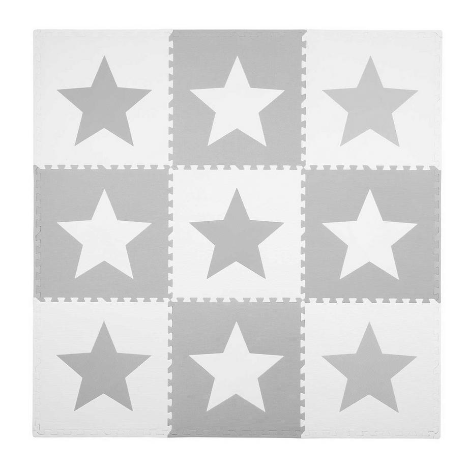 B2X  Grand puzzle de sol en mousse Échiquier 180x180 cm 9 parties - Etoiles 