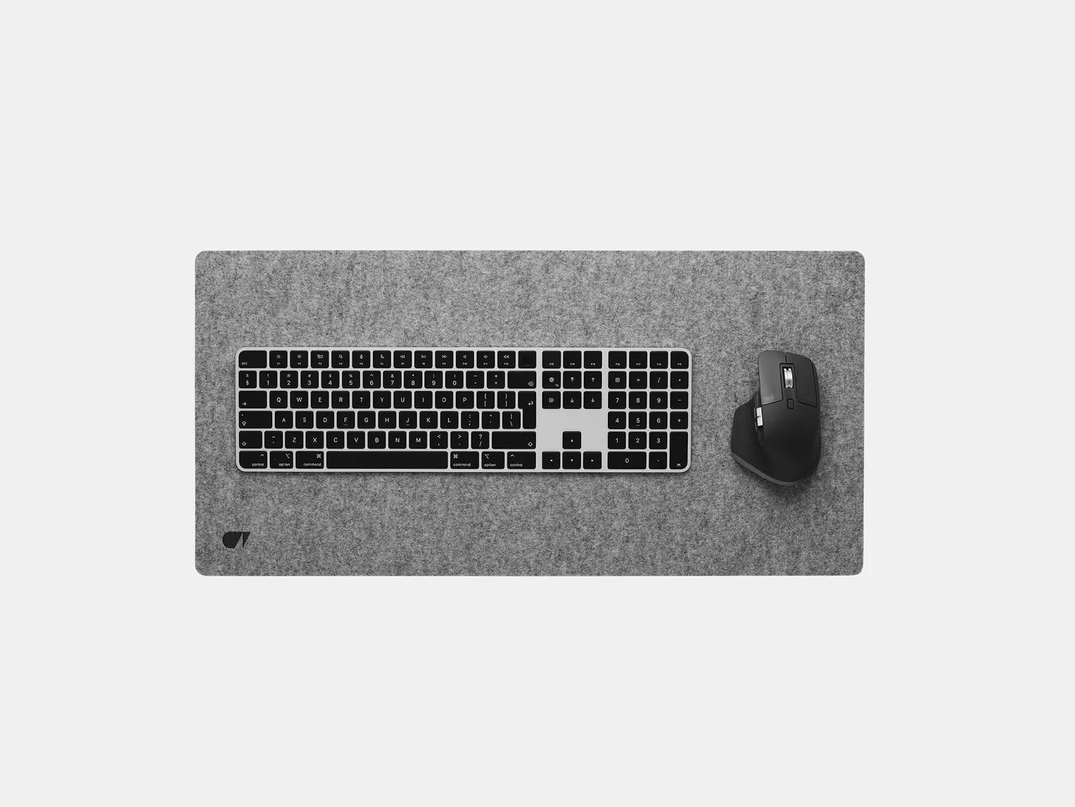 Oakywood Tappetino da scrivania in feltro e sughero - Tappetino da scrivania in feltro di lana  