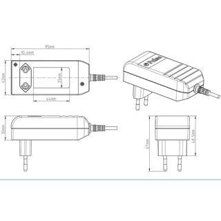 Egston  Steckernetzteil, Festspannung 24 V/DC 1 A 24 W mit Europa-Adapter 