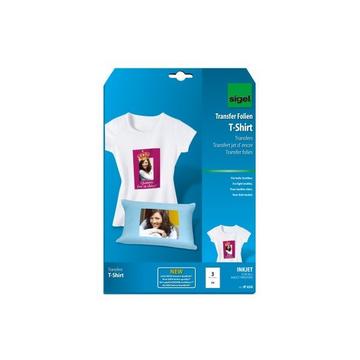 SIGEL Inkjet-Transfer T-Shirt A4 IP650 helle Textilien 3 Blatt