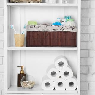 B2X Aufbewahrungskorb aus Bambus mit Aufdruck  