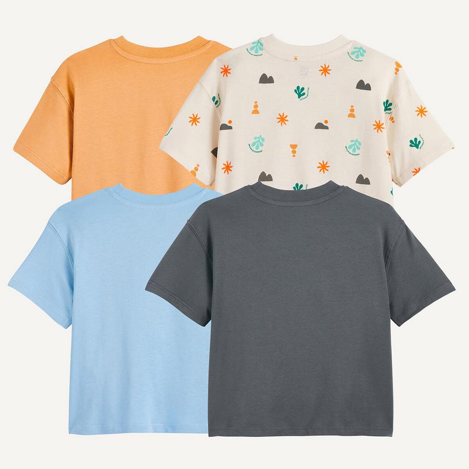La Redoute Collections  4er-Set T-Shirts mit Rundhalsausschnitt und kurzen Ärmeln 