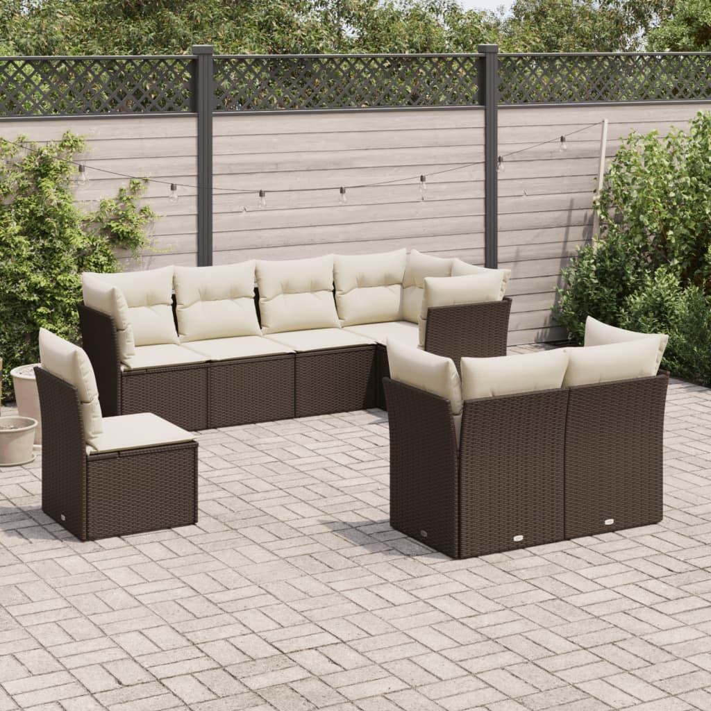 VidaXL set divano da giardino Polirattan  