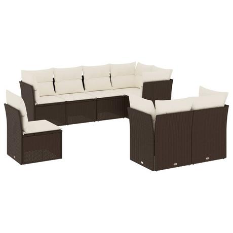 VidaXL set divano da giardino Polirattan  