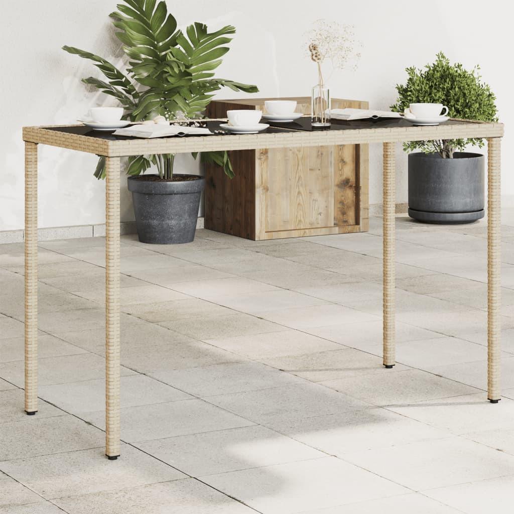 VidaXL Table de jardin rotin synthétique  