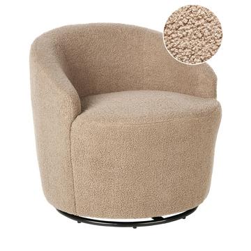 Fauteuil pivotant en Bouclé Rétro DAVIK