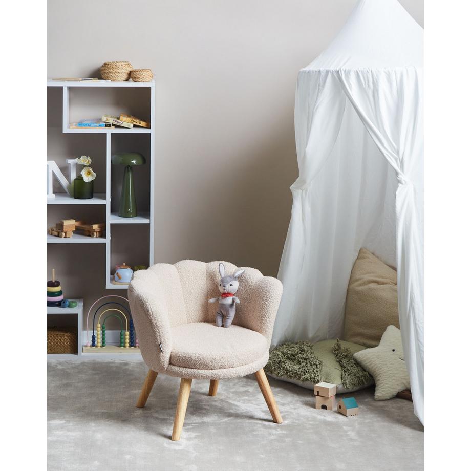 Beliani Kindersessel aus Bouclé Skandinavisch HALBY  