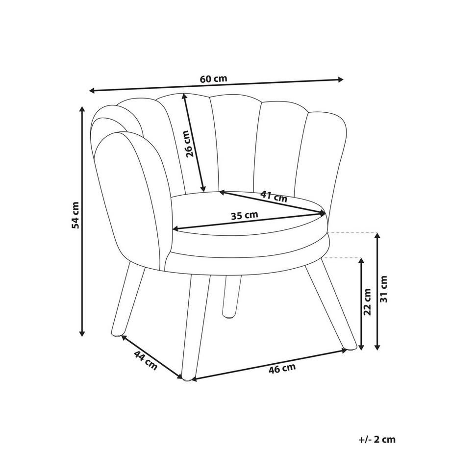 Beliani Kindersessel aus Bouclé Skandinavisch HALBY  