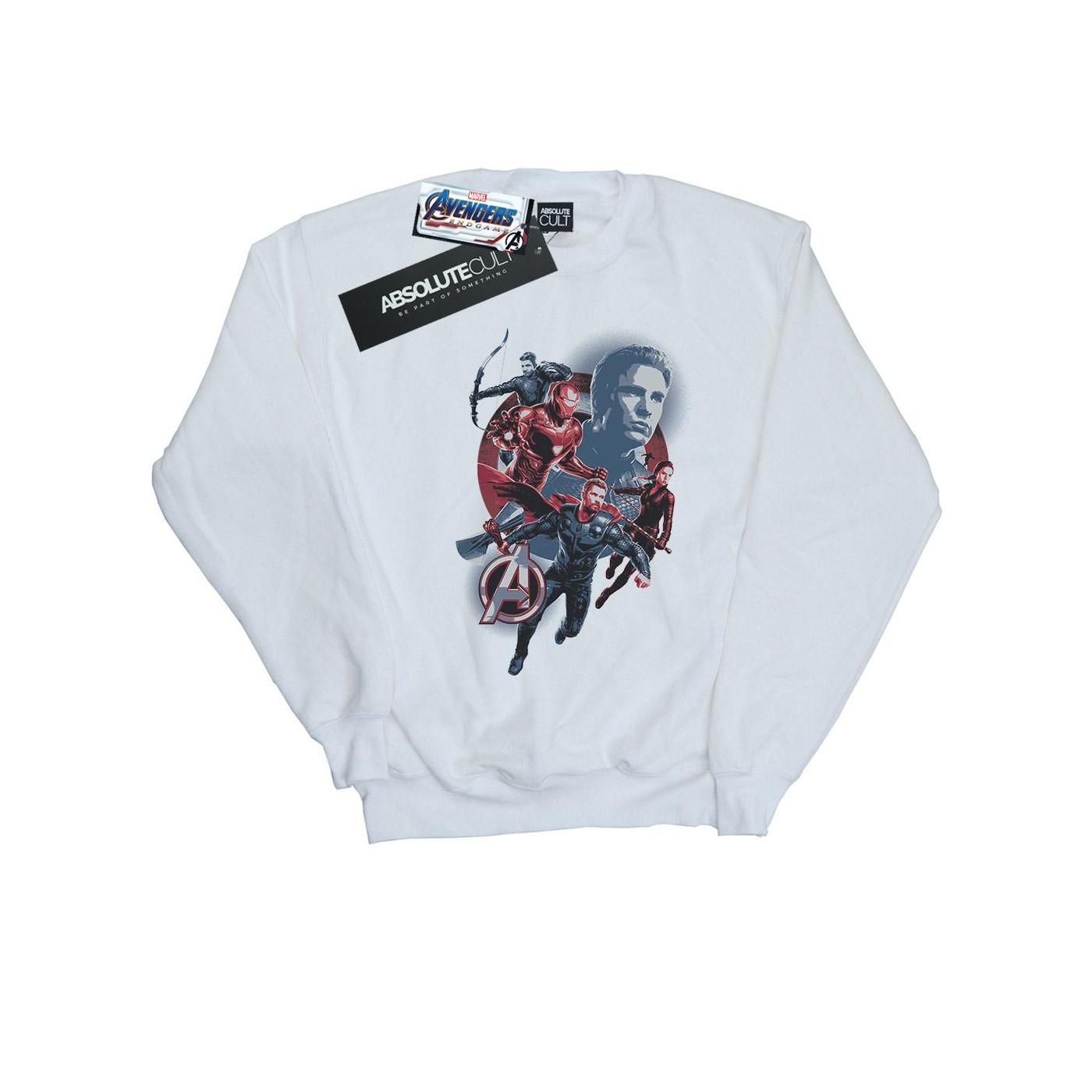 Image of Avengers Endgame Shield Team Sweatshirt Damen Weiss S
