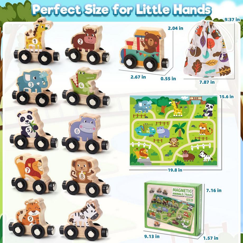 Activity-board  Kinderspielzeug Magnetischer Zug Holzspielzeug 