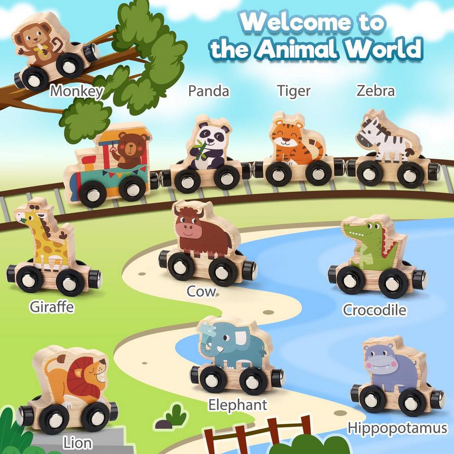 Activity-board  Kinderspielzeug Magnetischer Zug Holzspielzeug 