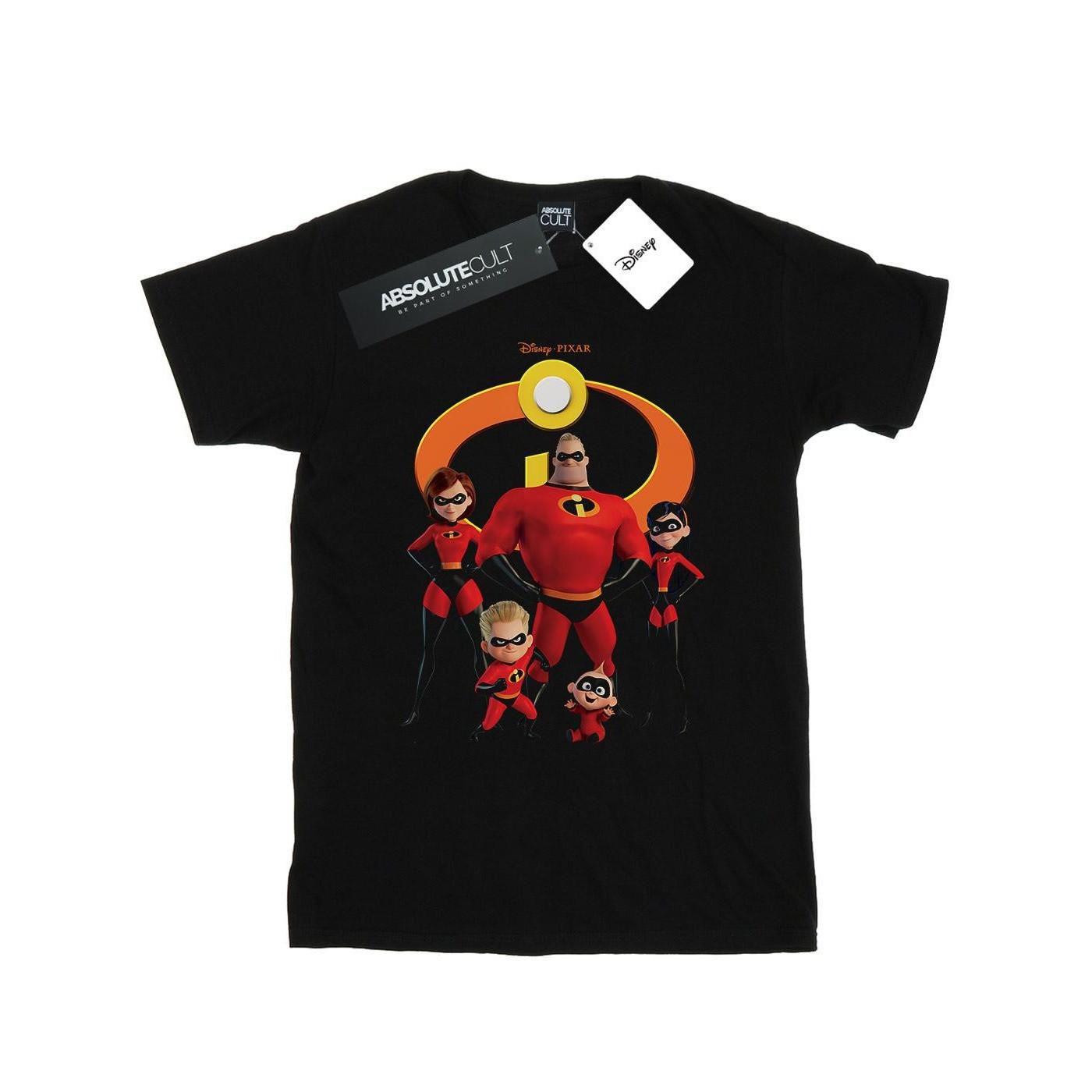 Image of Incredibles 2 Group Logo Tshirt Mädchen Schwarz 128