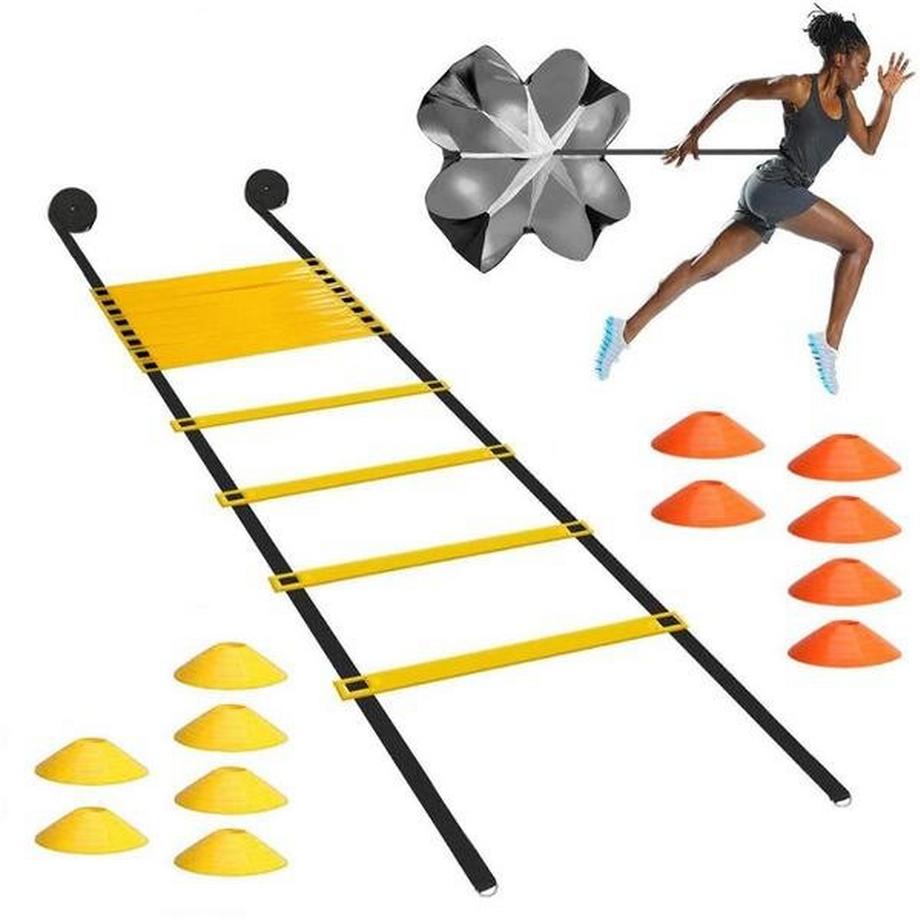 Set mit Trainingsleiter und Hütchen