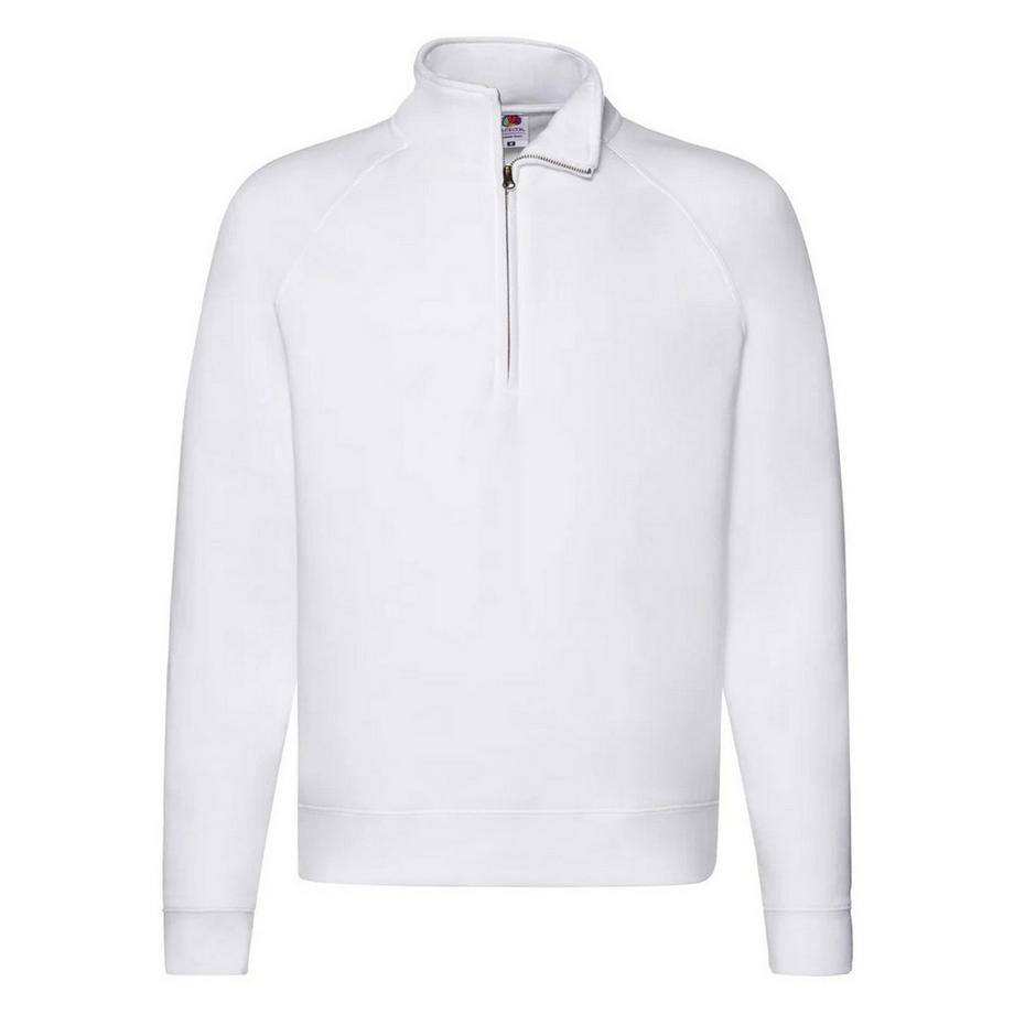 Premium Sweatshirt mit kurzem Reißverschluss  Raglanärmel