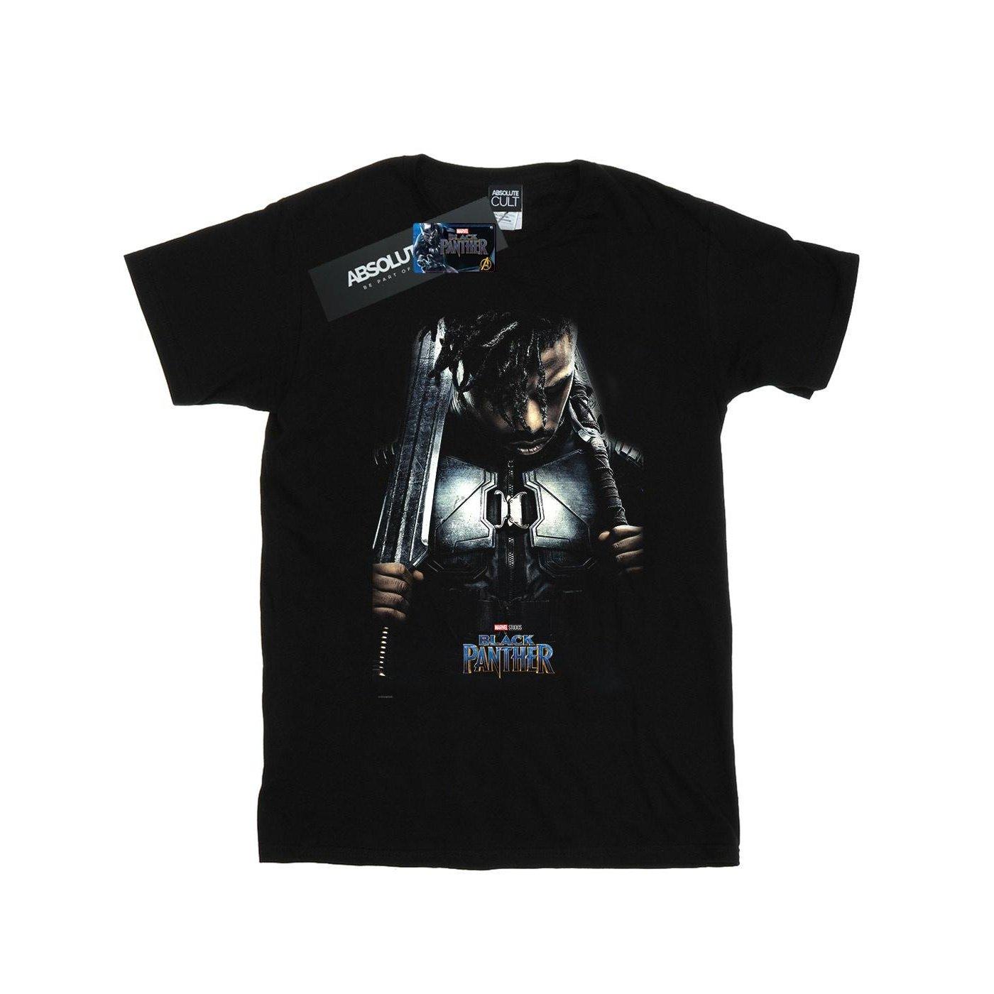 Image of Black Panther Killmonger Poster Tshirt Unisex Schwarz 128