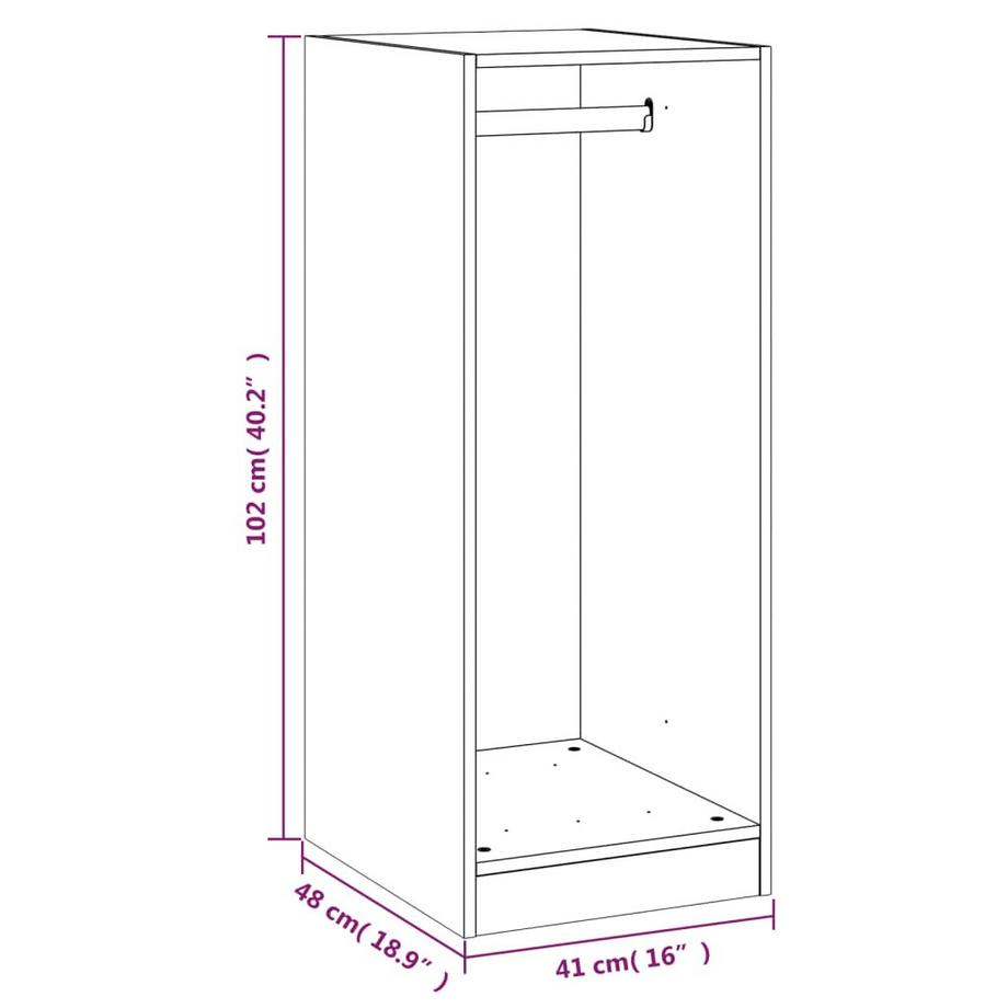 VidaXL  Garde-robe bois d'ingénierie 