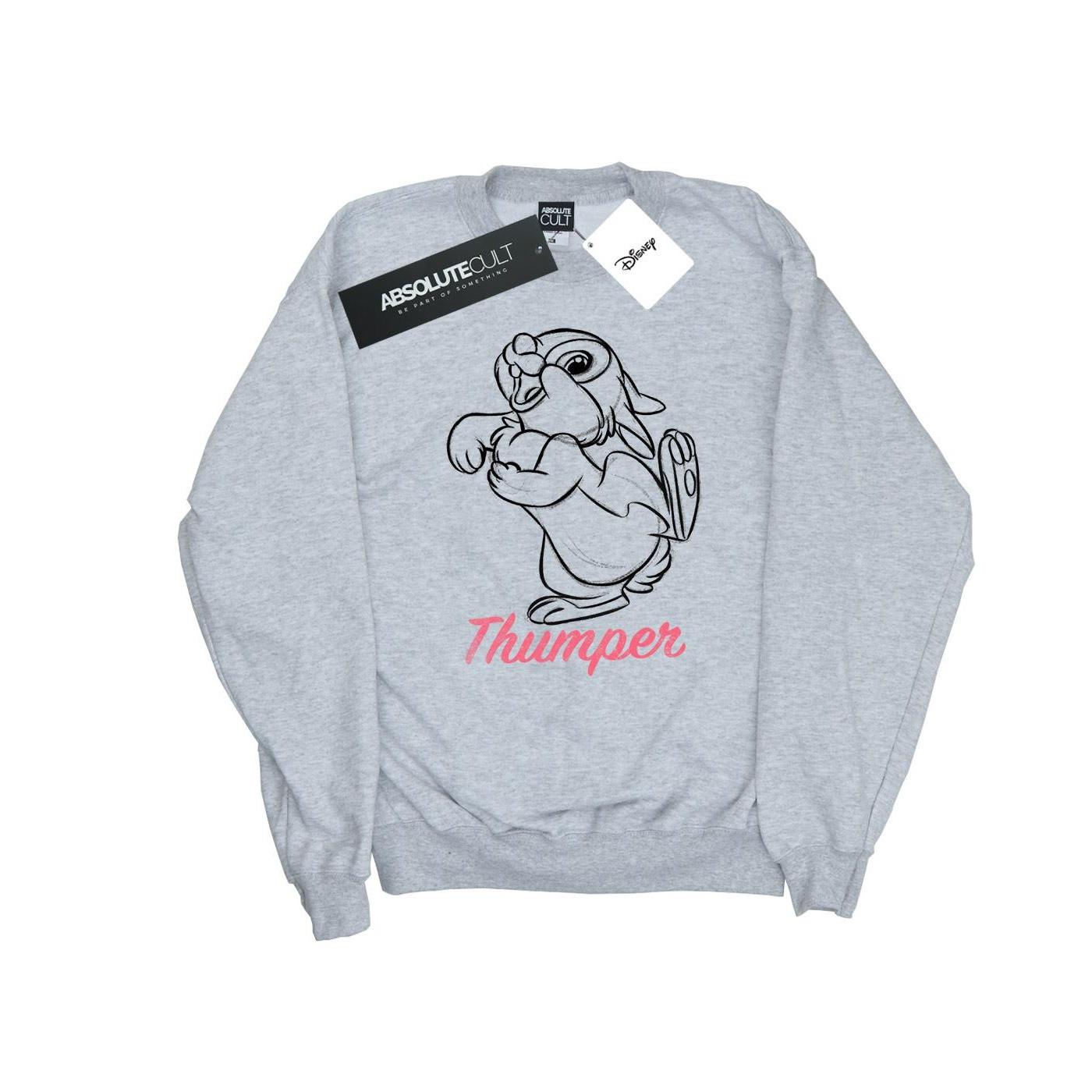 Image of Bambi Thumper Line Drawing Sweatshirt Damen Grau L