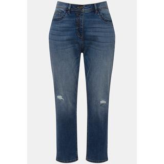 Ulla Popken  Mom jeans in comodo tessuto elasticizzato con taglio a cinque tasche 