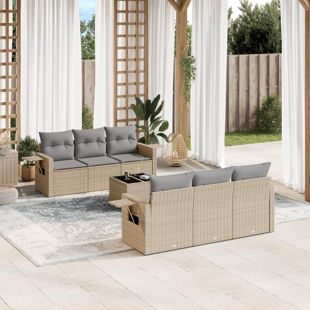 VidaXL set divano da giardino Polirattan  