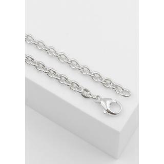 MUAU Schmuck  Collier forçat ronde en or blanc 750, 3,9mm, 40cm 