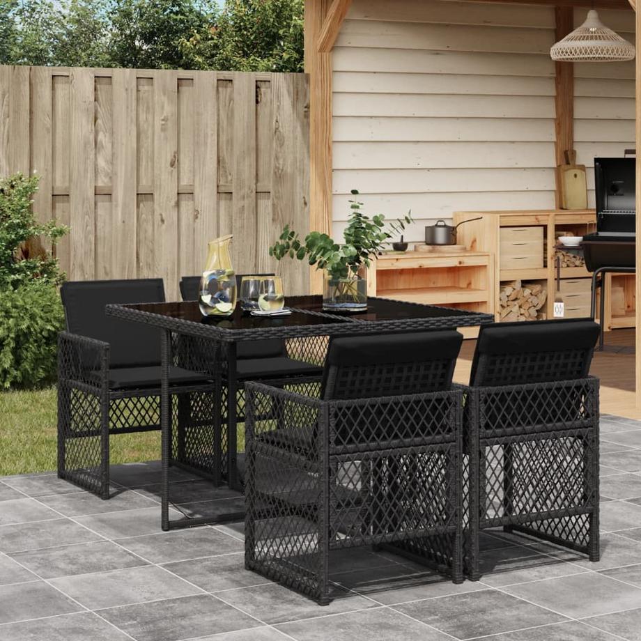 VidaXL set da pranzo da giardino Polirattan  