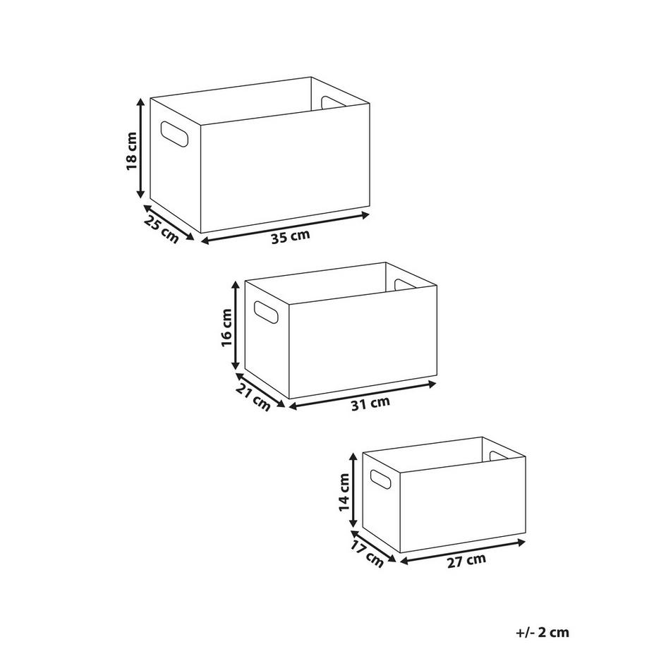 Beliani Korb, Büroaccessoires en Pelle sintetica Industriale LARSA  