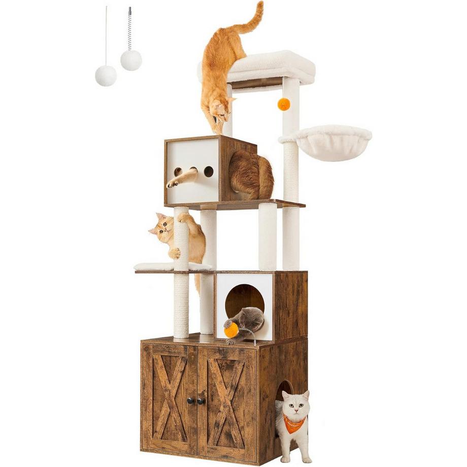 Kratzbaum mit Katzenkloschrank ONE SIZE | MANOR