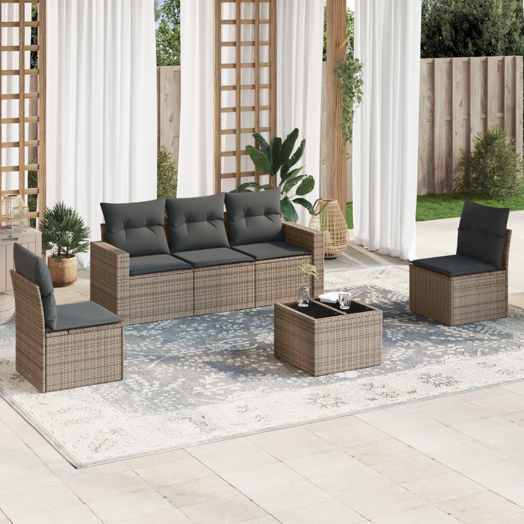 VidaXL set divano da giardino Polirattan  